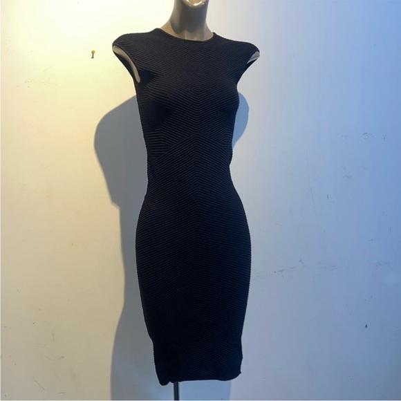 TORN BY RONNY KOBO Kikimora Bodycon Black Knit Ribbed Dress size small - Picture 3 of 6